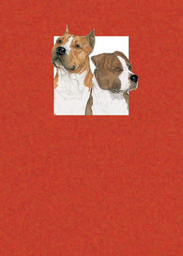 Amstaff Birthday Card 5 x 7 with Envelope - Pipsqueakproductions