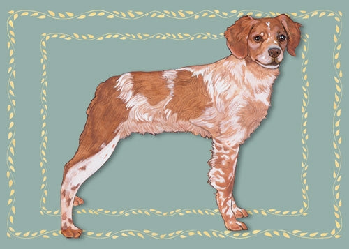 Brittany Spaniel Blank Note Card - Pipsqueakproductions