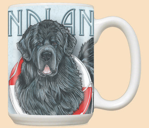 Newfoundland Newfie Dog Ceramic Coffee Mug Tea Cup 15 oz - Pipsqueakproductions