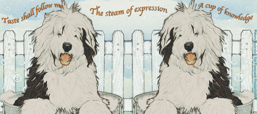 Old English Sheepdog Ceramic Coffee Mug Tea Cup 15 oz - Pipsqueakproductions