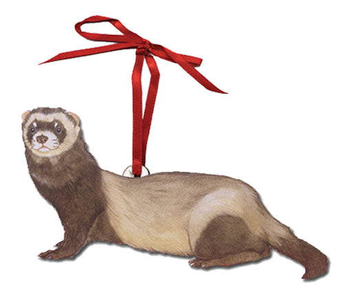 Ferret Wooden Ornament - Pipsqueakproductions