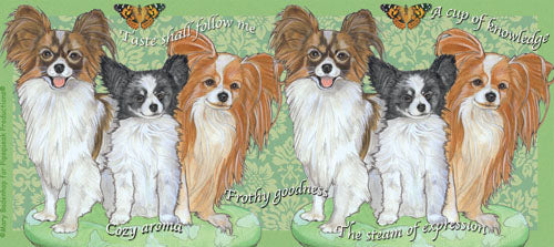 Papillon Ceramic Coffee Mug Tea Cup 15 oz - Pipsqueakproductions