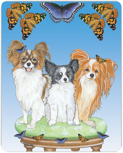 Papillon Cutting Board Tempered Glass, Pet Placemat, 11.5" x 15.5" - Pipsqueakproductions