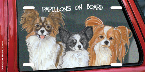 Papillon License Plate, Car Accessory, Auto Tag, Bedroom Sign, Fun Dog Lover Gift - Pipsqueakproductions