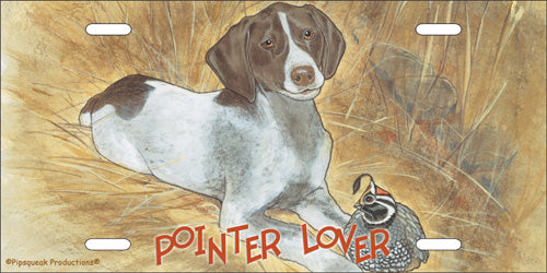Pointer License Plate, Car Accessory, Auto Tag, Bedroom Sign, Fun Dog Lover Gift - Pipsqueakproductions