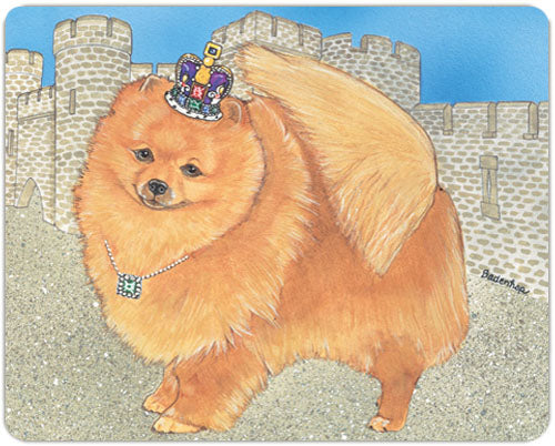 Pomeranian Cutting Board Tempered Glass, Pet Placemat, 11.5" x 15.5" - Pipsqueakproductions