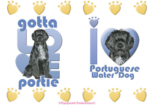 Portuguese Water Dog Water Bottle - Pipsqueakproductions