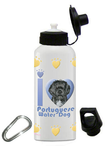 Portuguese Water Dog Water Bottle - Pipsqueakproductions