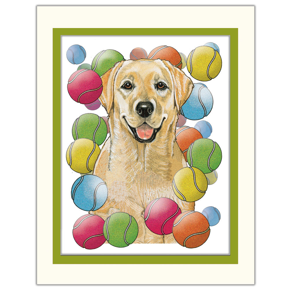 Labrador Retriever Yellow Lab Limited Edition Matted Print - Pipsqueakproductions