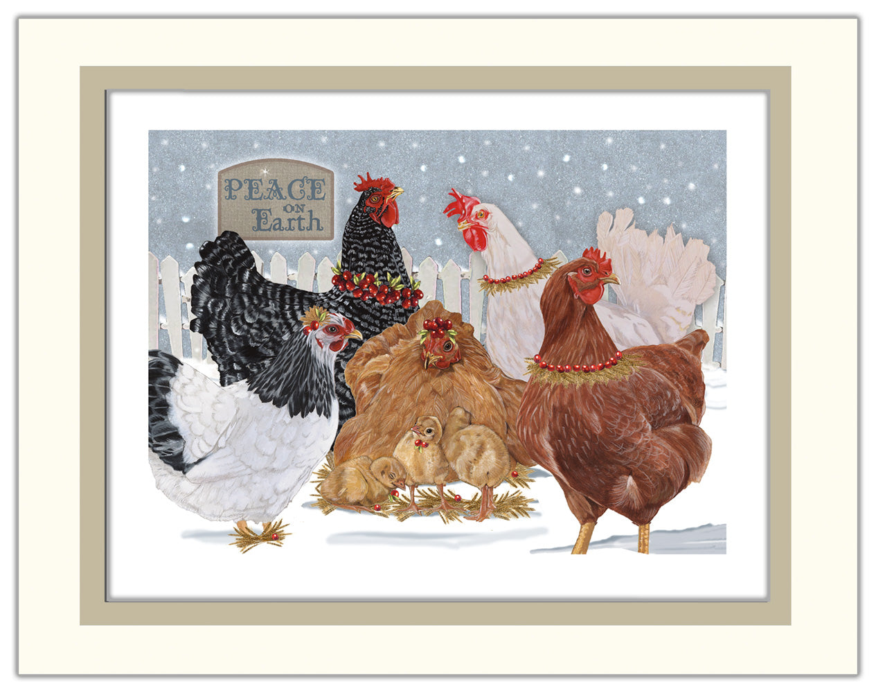 Chicken Group Limited Edition Matted Print - Pipsqueakproductions