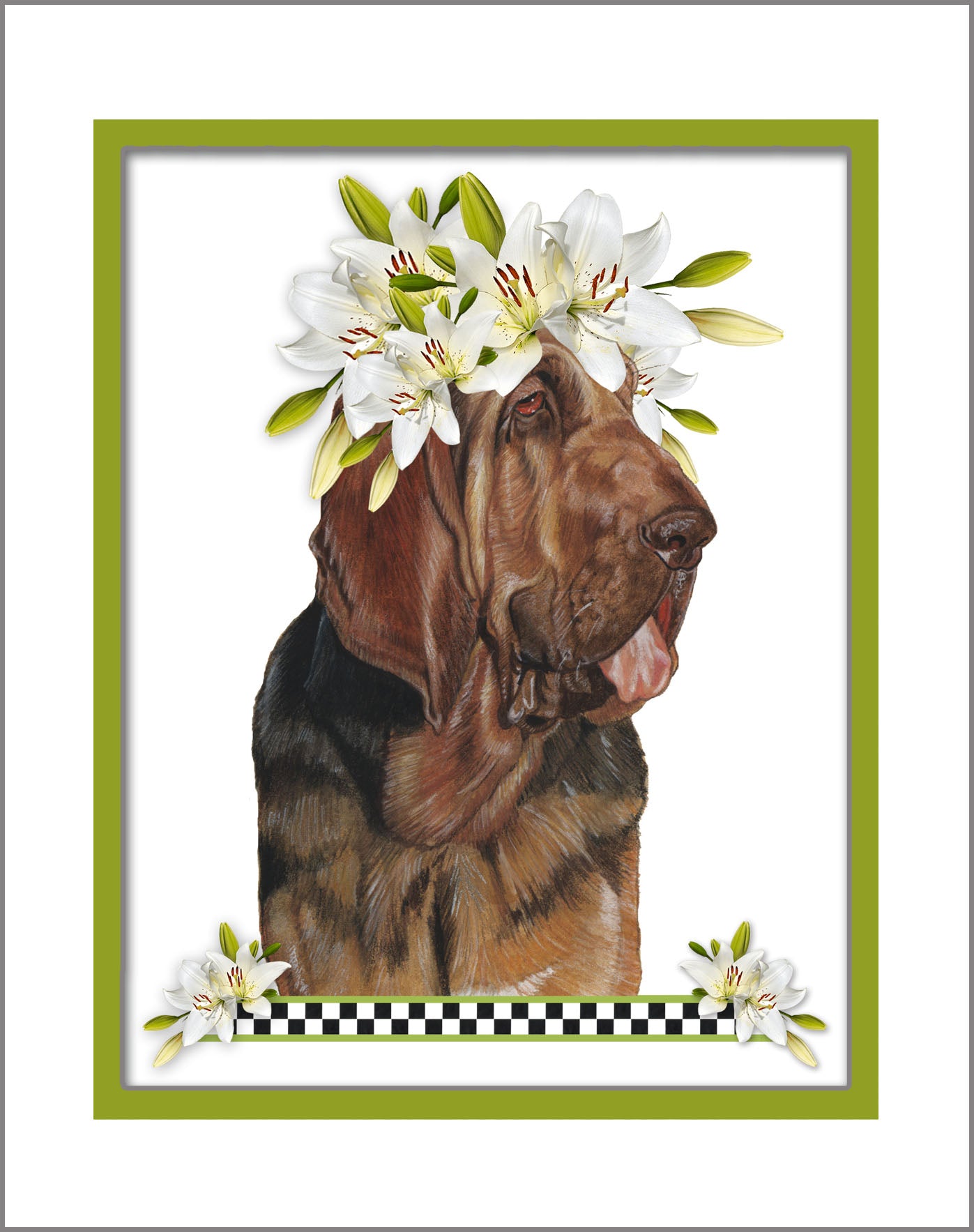 Bloodhound Limited Edition Matted Print - Pipsqueakproductions