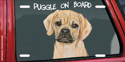 Puggle License Plate, Car Accessory, Auto Tag, Bedroom Sign, Fun Dog Lover Gift - Pipsqueakproductions