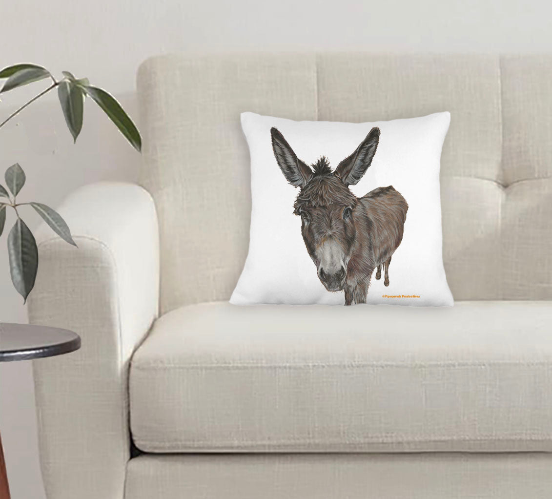 Donkey Throw Pillow, Decorative Pillow, Cute  Accent Pillow, Home Decor, Pet Lover Gift - Pipsqueakproductions