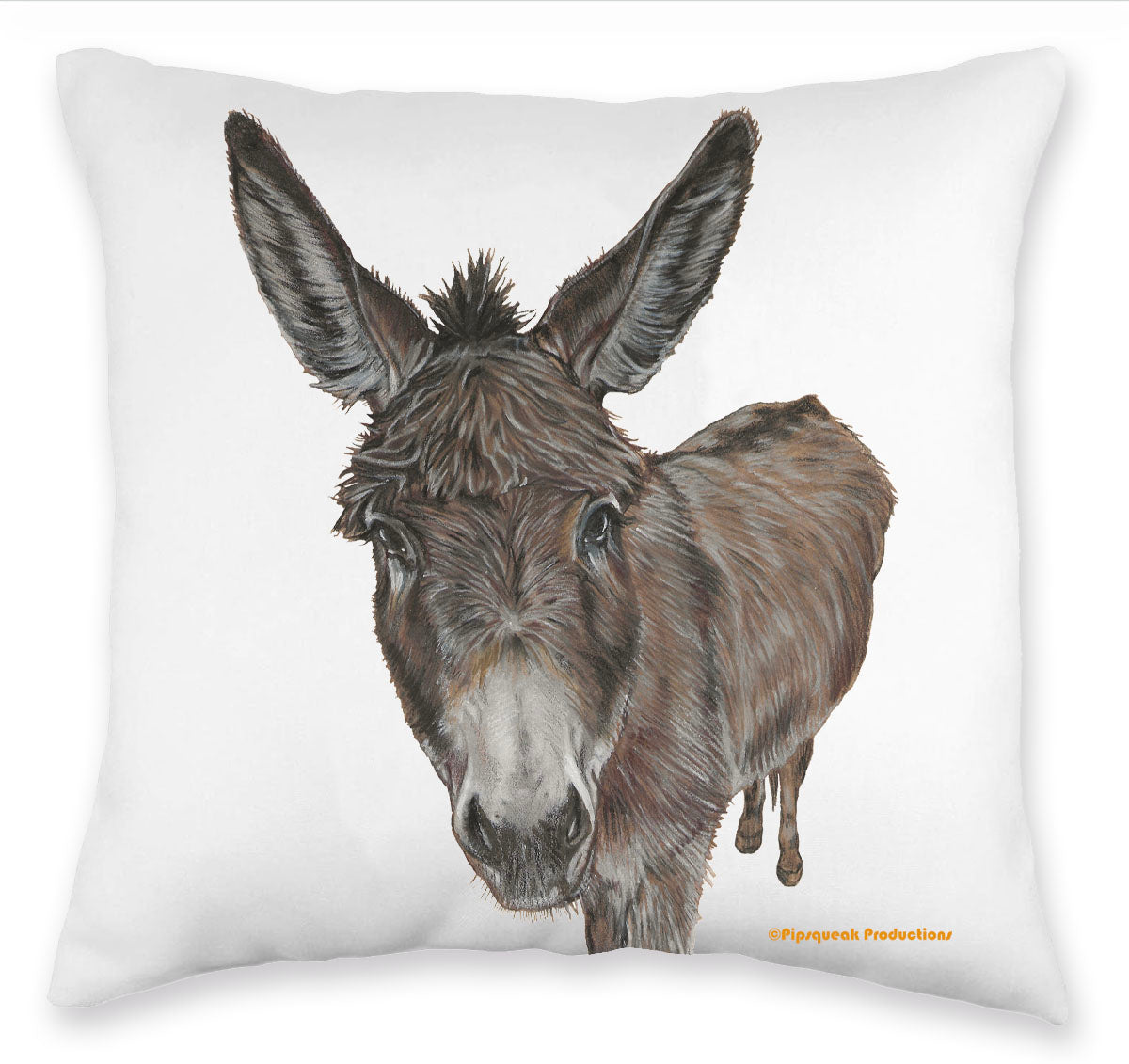 Donkey Throw Pillow, Decorative Pillow, Cute  Accent Pillow, Home Decor, Pet Lover Gift - Pipsqueakproductions