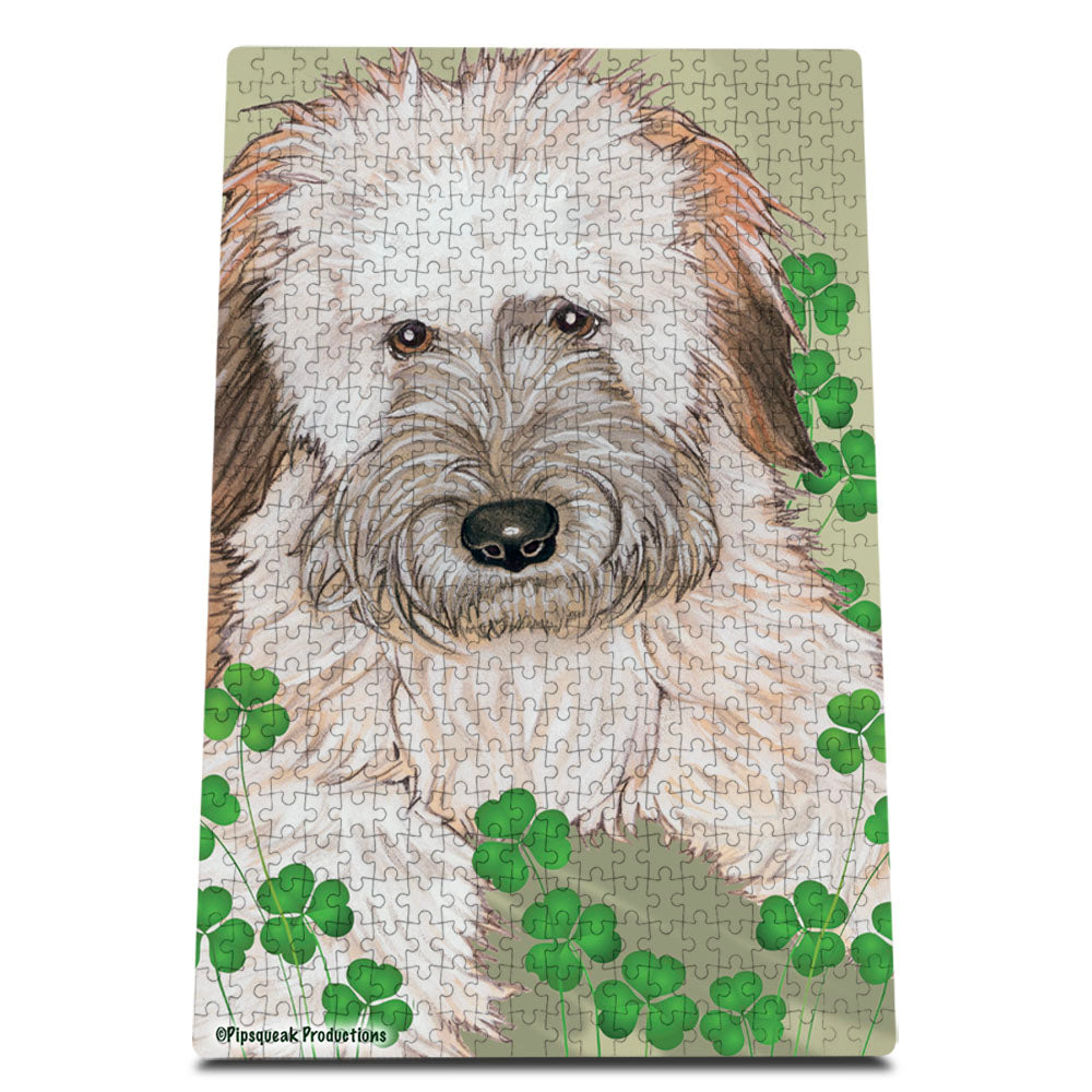 Wheaten Terrier Jigsaw Puzzle, 500-piece with reusable Tin, from painting by Mary Badenhop, Art Puzzle, Cute Gifts for Dog Lovers - Pipsqueakproductions
