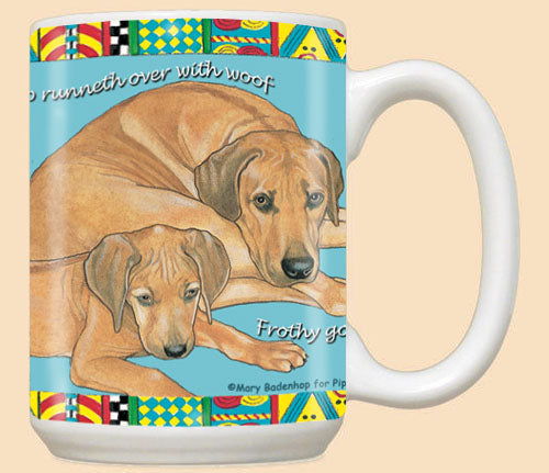 Rhodesian Ridgeback Ceramic Coffee Mug Tea Cup 15 oz - Pipsqueakproductions