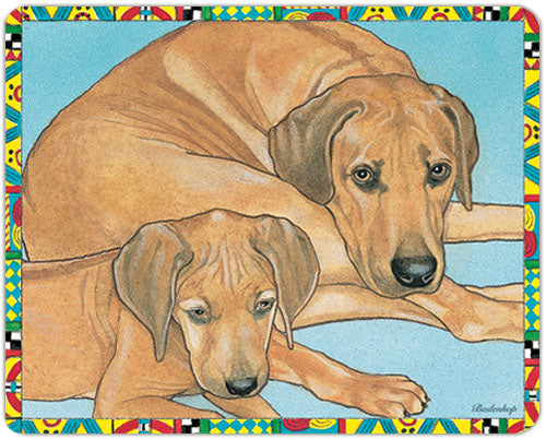 Rhodesian Ridgeback Cutting Board Tempered Glass, Pet Placemat, 11.5" x 15.5" - Pipsqueakproductions