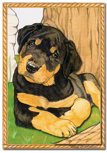Rottweiler 2D Magnet - Pipsqueakproductions