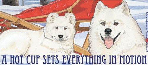 Samoyed Ceramic Coffee Mug Tea Cup 15 oz - Pipsqueakproductions