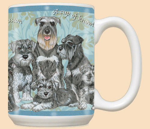 Schnauzer Ceramic Coffee Mug Tea Cup 15 oz - Pipsqueakproductions