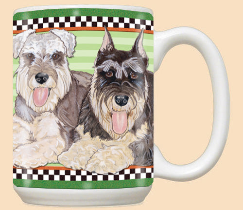 Schnauzer Ceramic Coffee Mug Tea Cup 15 oz - Pipsqueakproductions