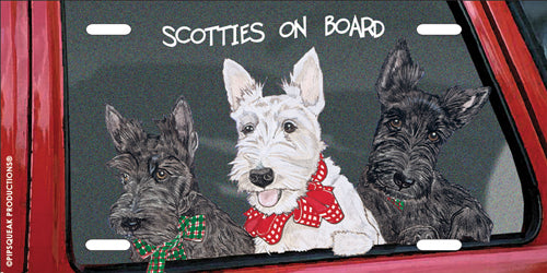 Scottish Terrier License Plate, Car Accessory, Auto Tag, Bedroom Sign, Fun Dog Lover Gift - Pipsqueakproductions