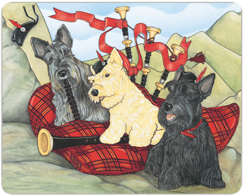 Scottish Terrier Cutting Board Tempered Glass, Pet Placemat, 11.5" x 15.5" - Pipsqueakproductions