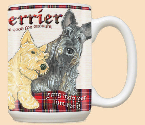 Scottish Terrier Scottie Dog Ceramic Coffee Mug Tea Cup 15 oz - Pipsqueakproductions