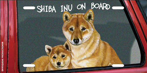 Shiba Inu License Plate, Car Accessory, Auto Tag, Bedroom Sign, Fun Dog Lover Gift - Pipsqueakproductions