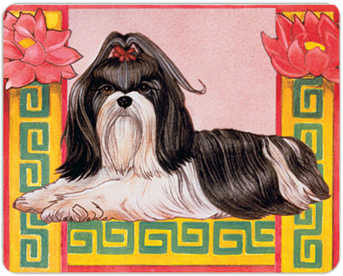 Shih Tzu Cutting Board Tempered Glass, Pet Placemat, 11.5" x 15.5" - Pipsqueakproductions