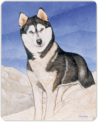Siberian Husky Cutting Board Tempered Glass, Pet Placemat, 11.5 “ x 15.5” - Pipsqueakproductions
