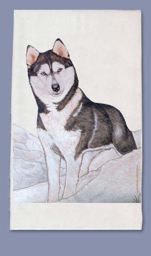 Siberian Husky Dish Towel - Pipsqueakproductions