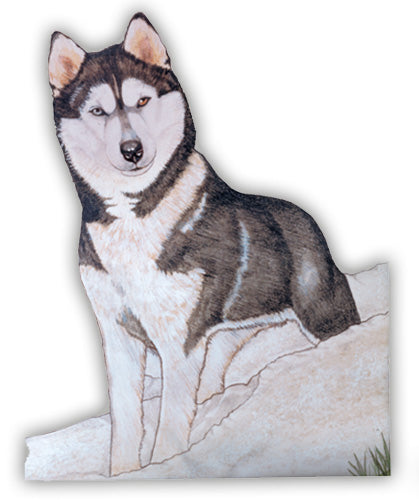 Siberian Husky Magnet Wooden - Pipsqueakproductions