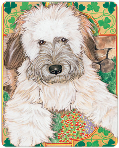 Wheaten Terrier Cutting Board Tempered Glass, Pet Placemat, 11.5 “ x 15.5” - Pipsqueakproductions