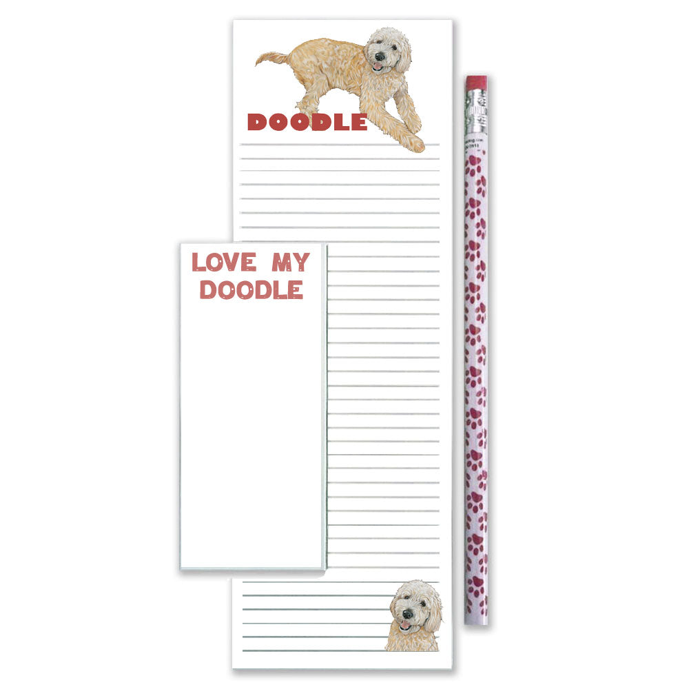Doodle To Do List Magnetic Shopping Pad Notepad & Pencil Gift Set - Pipsqueakproductions