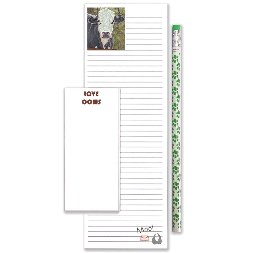 Cow Black and White Holstein Cow Shopping Pad - Pipsqueakproductions