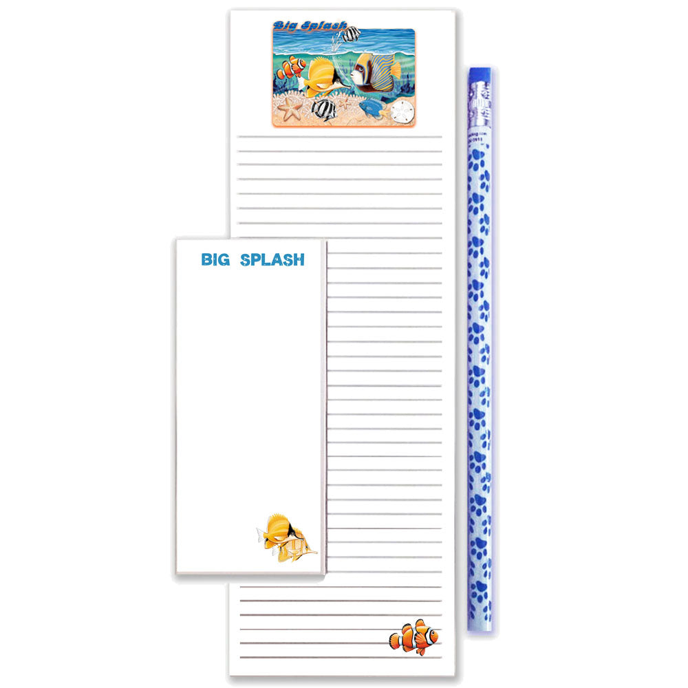 Fish Tropical Fish To Do List Magnetic Shopping Pad Notepad & Pencil Gift Set - Pipsqueakproductions