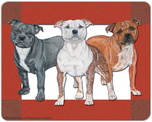 Staffordshire Bull Terrier Small Cutting Board - Pipsqueakproductions