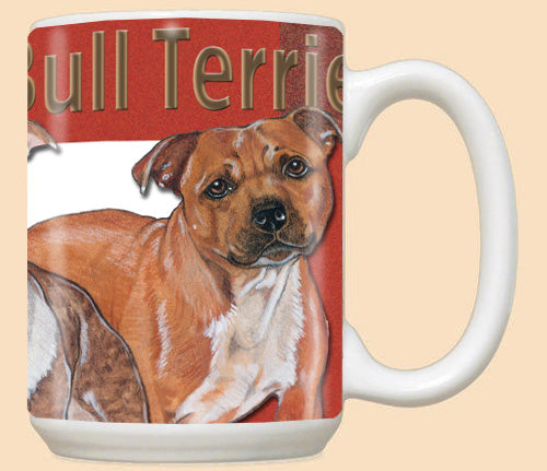 Staffordshire Bull Terrier Ceramic Coffee Mug Tea Cup 15 oz - Pipsqueakproductions