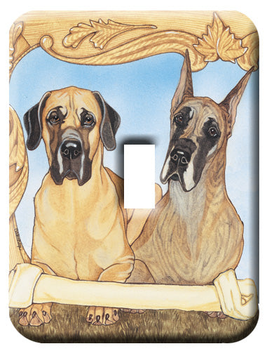 Great Dane Light Switch Plate Cover - Pipsqueakproductions