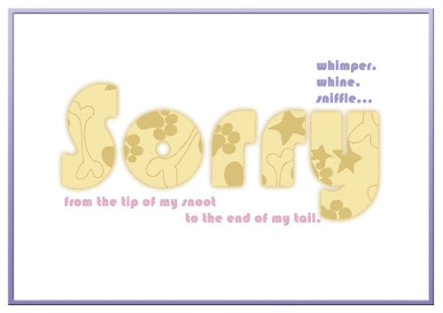 Dog Sorry Cards Set of 10 cards & 10 envelopes - Pipsqueakproductions