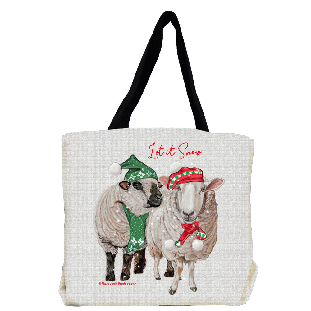 Sheep Cheviot And Hampshire Sheep Christmas Tote Bag - Pipsqueakproductions