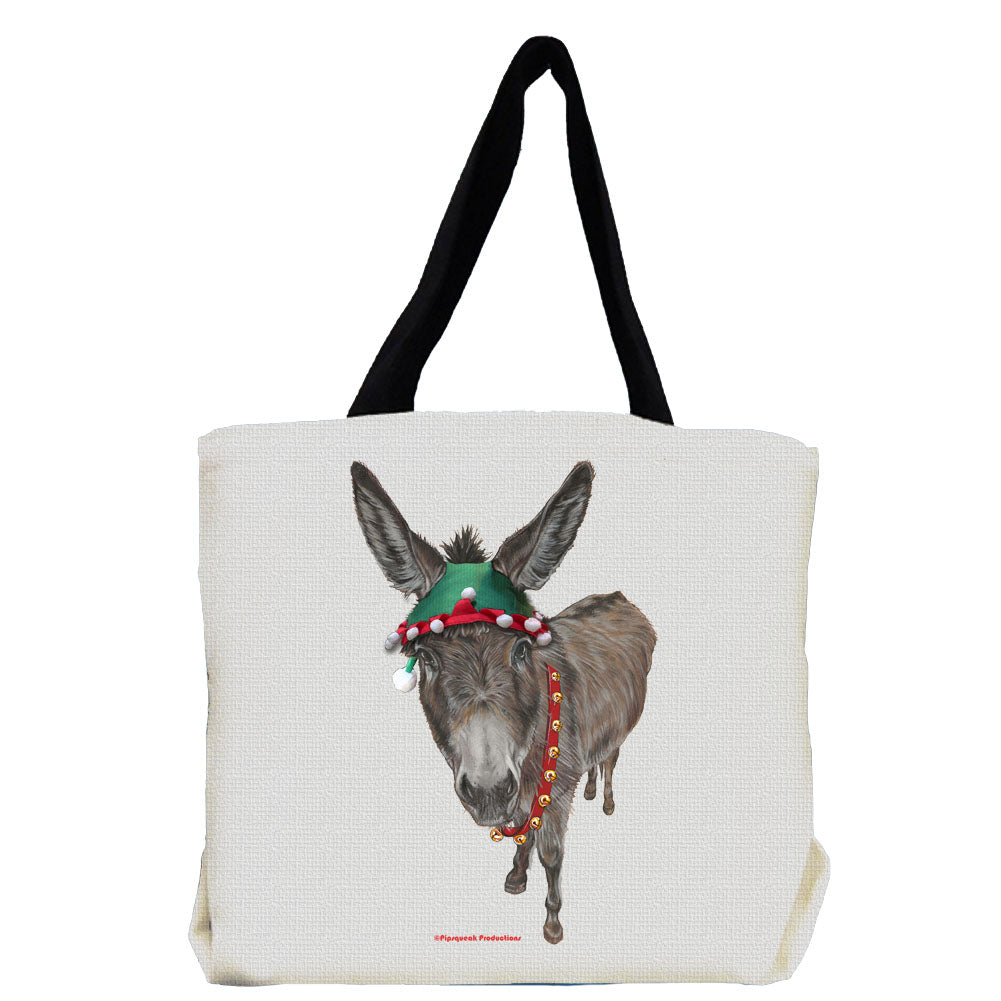 Donkey Christmas Tote Bag - Pipsqueakproductions