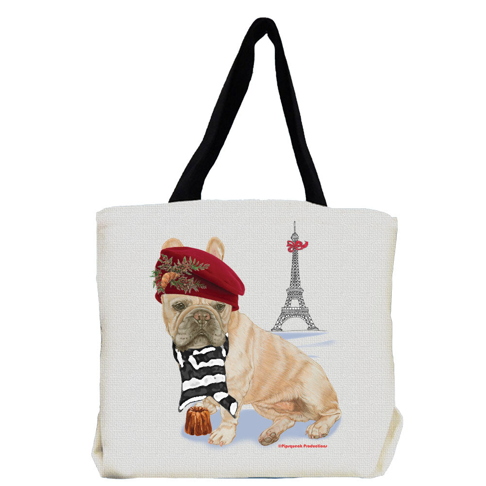 French Bulldog Christmas Tote Bag - Pipsqueakproductions