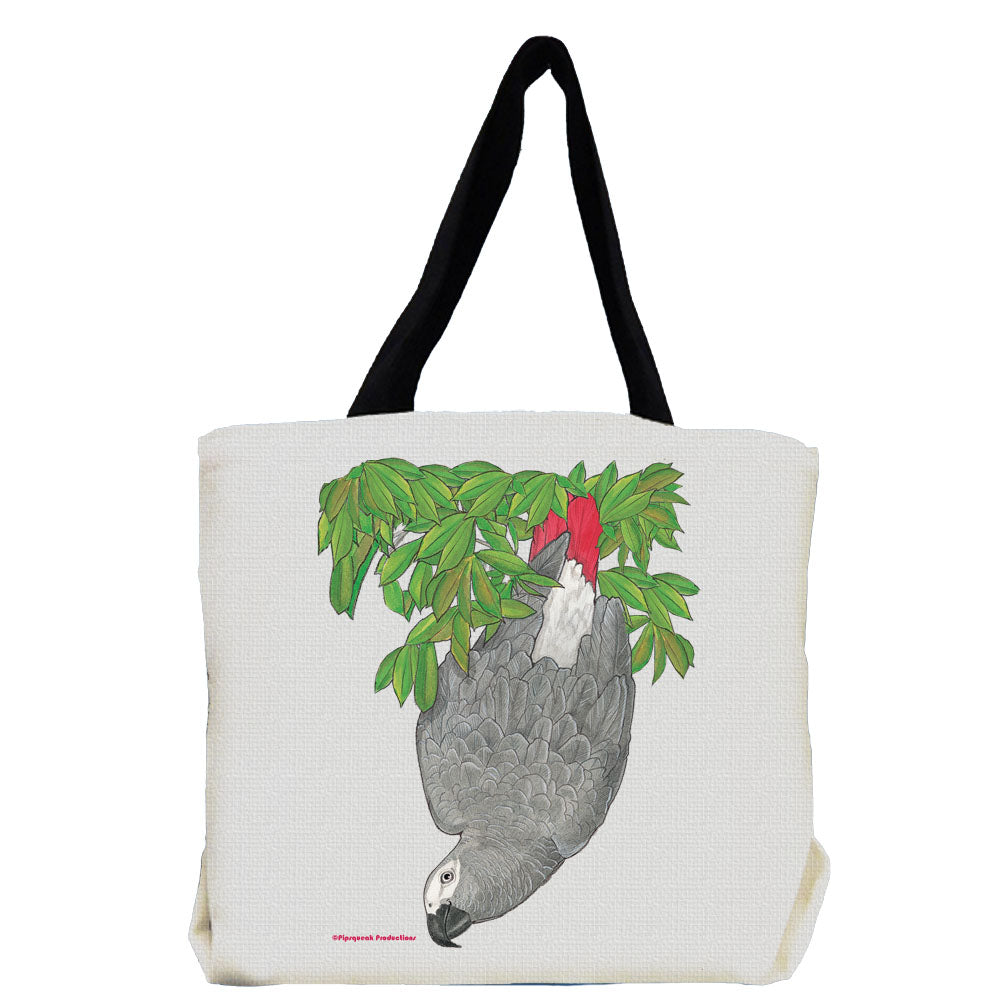 African Grey Parrot with Fauna Tote Bag - Pipsqueakproductions