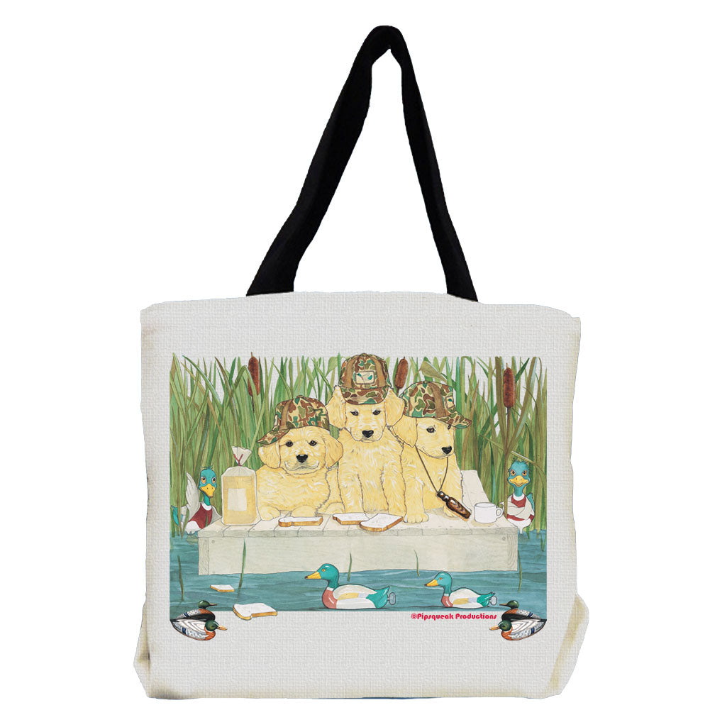 Golden Retriever Sporting Duck Dog Tote Bag - Pipsqueakproductions