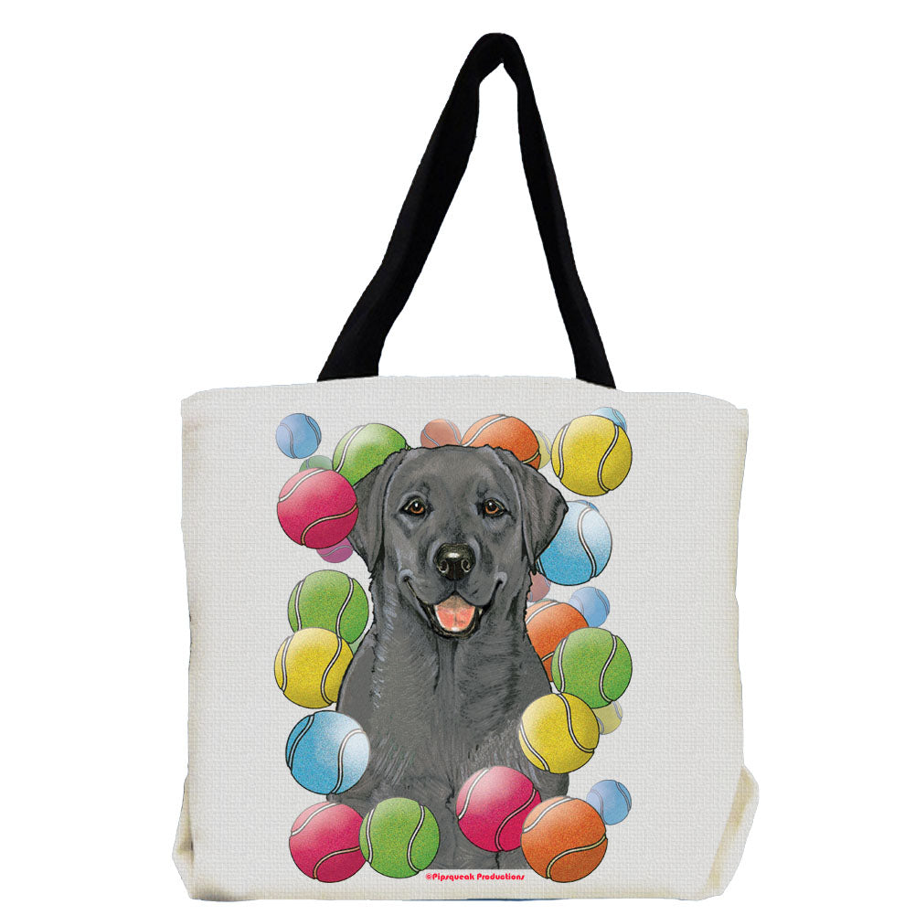 Labrador Retriever Black Lab Tennis Dog Tote Bag - Pipsqueakproductions