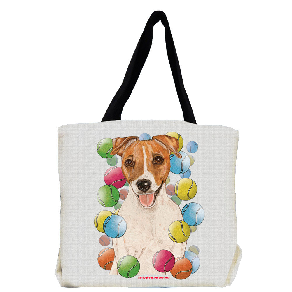 Jack Russell Terrier Tennis Dog Tote Bag - Pipsqueakproductions