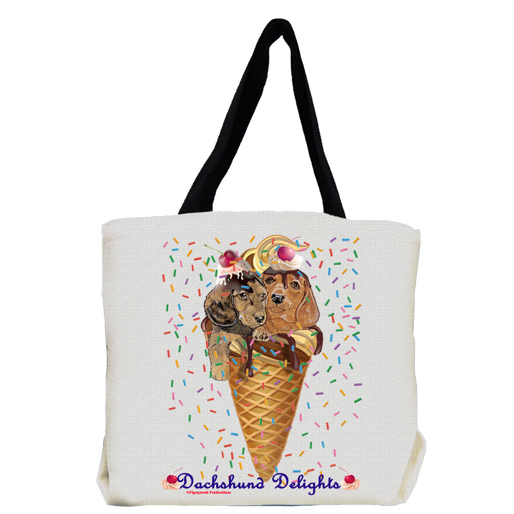 Dachshund Delights Tote Bag - Pipsqueakproductions