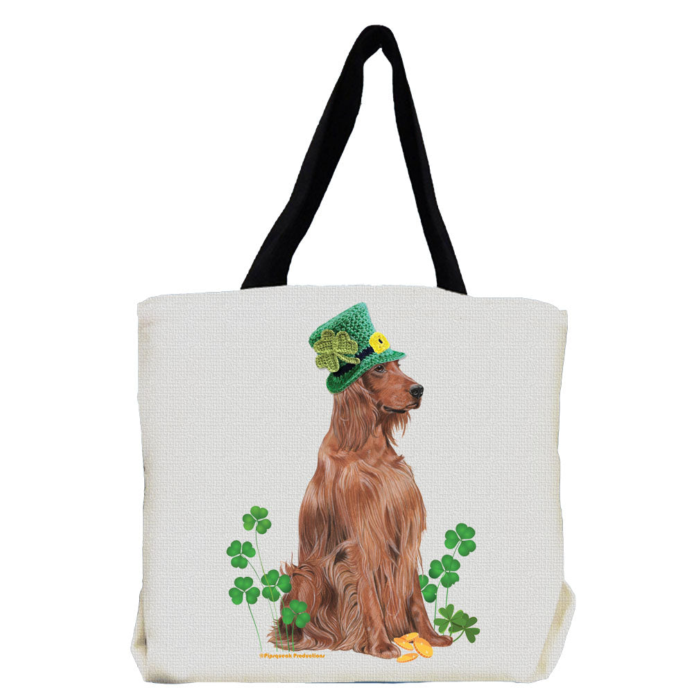 Irish Setter Saint Patrick's Day Tote Bag - Pipsqueakproductions